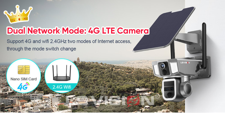 دوربین مداربسته سیم کارت خور با پنل خورشیدی LS VISION مدل MS3A