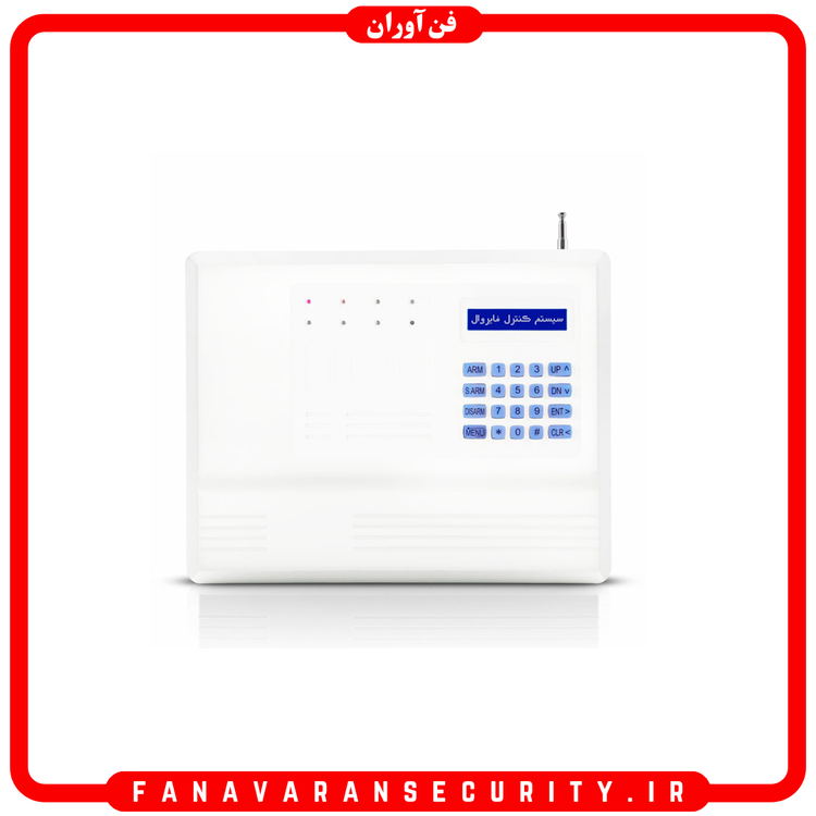 پک دزدگیر اماکن سیمکارتی فایروال F10 با تلفن کننده سیم کارتی به همراه باطری ، آژیر ، کاور ، بلندگو ، یک عدد چشمی و کابل