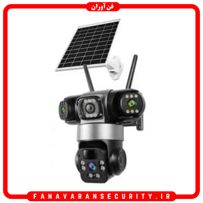 دوربین مداربسته سیمکارتی 3 لنز سولار fanlux پک اصلی