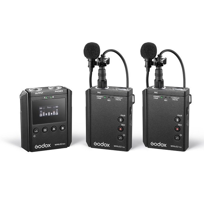 میکروفون بیسیم یقهای گودکس با گارانتی GODOX UHF Wireless Microphone System WMicS2 Kit 2