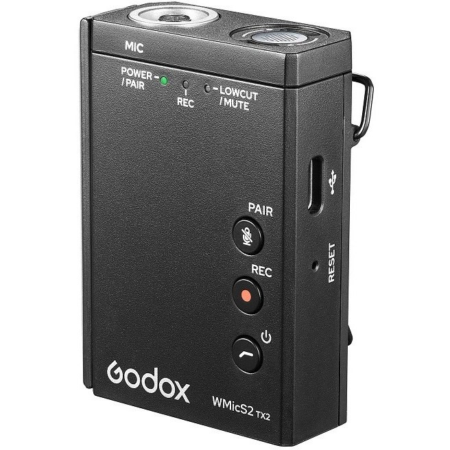 میکروفون بیسیم یقهای گودکس با گارانتی GODOX UHF Wireless Microphone System WMicS2 Kit 2