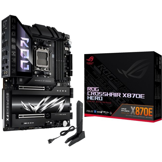 مادربرد ایسوس ROG CROSSHAIR X870E HERO با حافظه DDR5 و WiFi